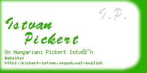 istvan pickert business card